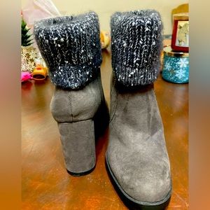 Grey Heeled Boots